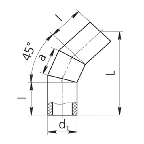 Оболочки на теплоизоляционные отводы 45 градусов 900x920x40 мм 20 Ту 4937-002-61278130-2016 - фото